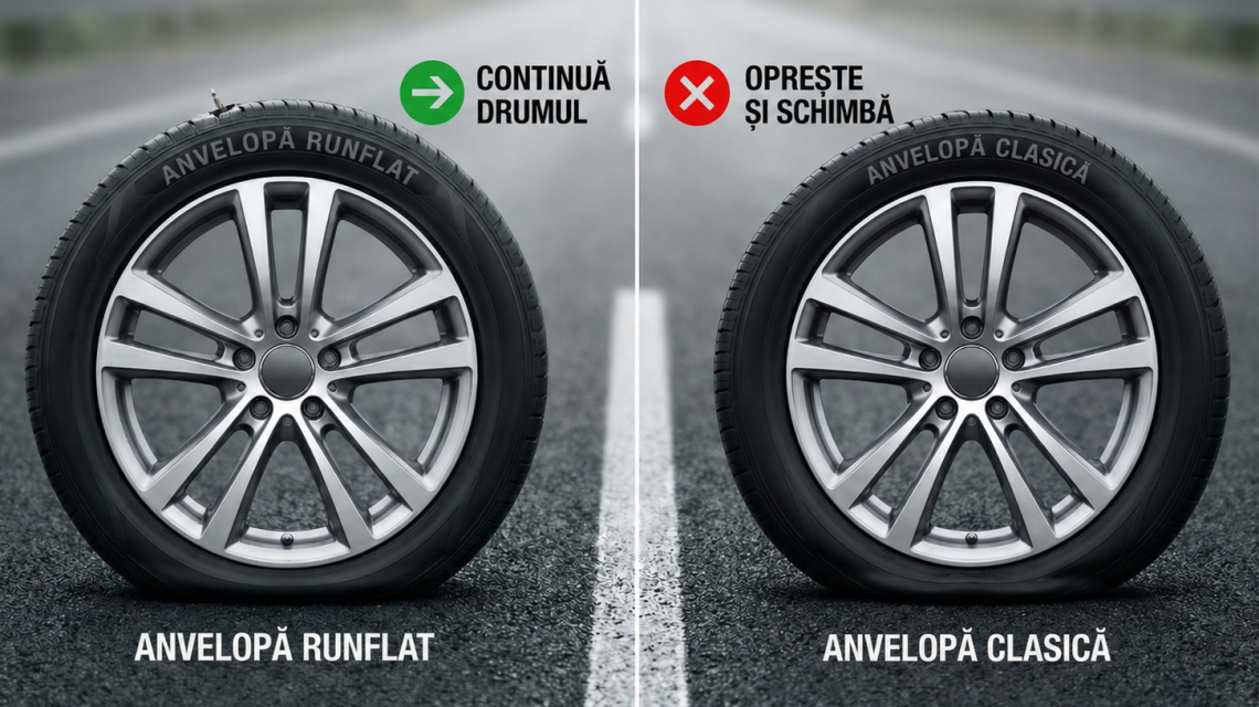 Anvelope RunFlat vs anvelope clasice avantaje, dezavantaje pareri